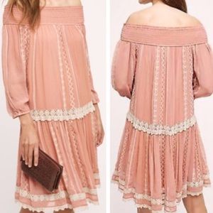 Anthropologie Floreat Orchard Off-Shoulder Dress
